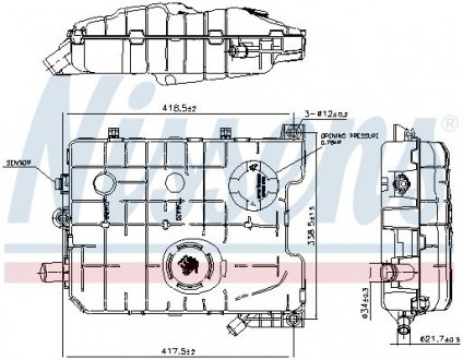 Розширювальний бак охолодження NISSENS Nissens A/S 996058