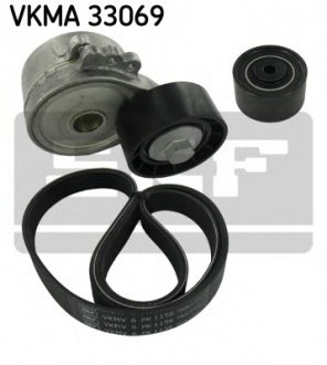 Поликлиновой ременный комплект SKF VKMA 33069 (фото 1)