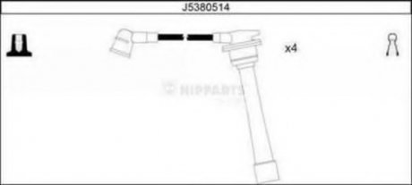 Комплект проводов зажигания NIPPARTS J5380514 (фото 1)