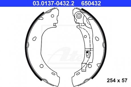 Комплект тормозных колодок ATE 03.0137-0432.2