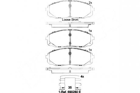 KLOCKI HAM. KIA CARNIVALL 15- Brembo P 30 095