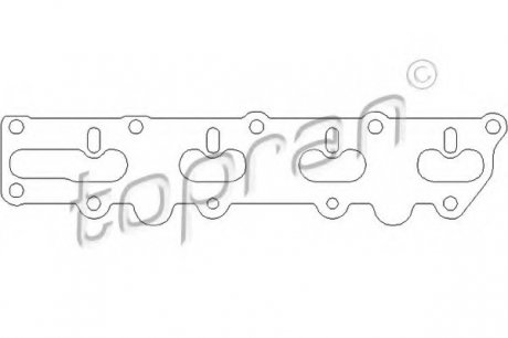 Прокладка, выпускной коллектор TOPRAN 201 692