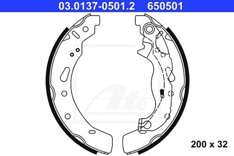 Комплект тормозных колодок ATE 03.0137-0501.2