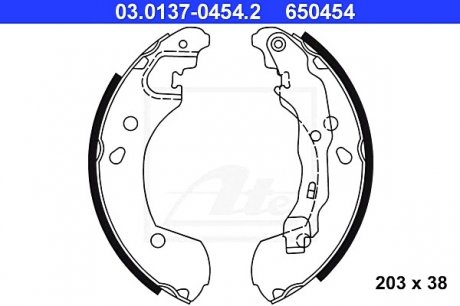 Комплект тормозных колодок ATE 03.0137-0454.2