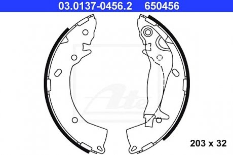 Комплект тормозных колодок ATE 03.0137-0456.2