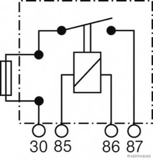 Реле, рабочий ток HERTH+BUSS ELPARTS JAKOPARTS 75613129