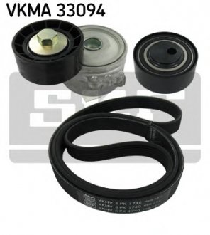 Поликлиновой ременный комплект SKF VKMA 33094