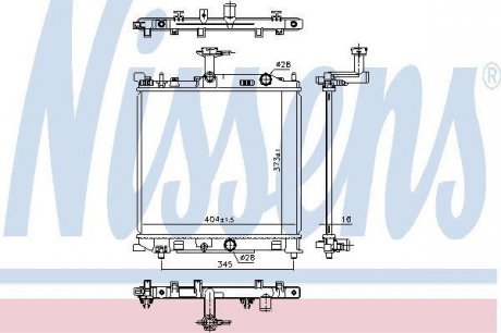 Основной радиатор (двигателя) NISSENS Nissens A/S 641777