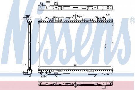 Основной радиатор (двигателя) NISSENS Nissens A/S 606161