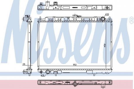 Основной радиатор (двигателя) NISSENS Nissens A/S 606160