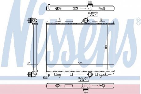 Основной радиатор (двигателя) NISSENS Nissens A/S 636043