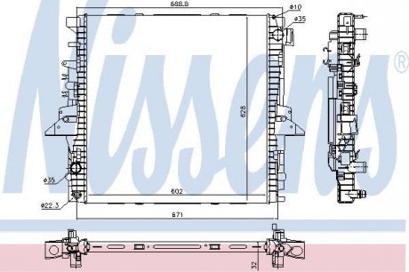 Радіатор, охлаждение двигателя NISSENS Nissens A/S 64333