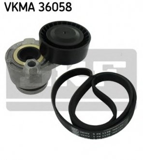 Поликлиновой ременный комплект SKF VKMA36058