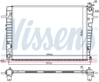 Радіатор охолодження Tucson/Sportage II 2.0 CRDi 06-10 (МКПП) NISSENS Nissens A/S 67618