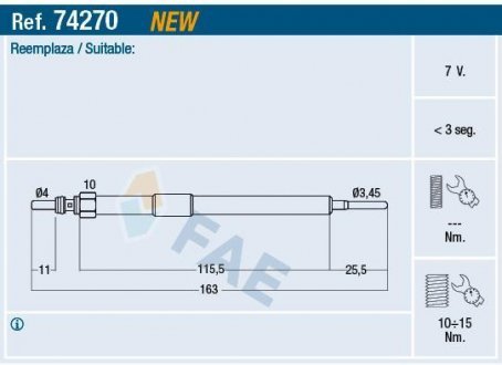 ЊWIECA ЇAROWA RENAULT,NISSAN,OPEL FAE 74270