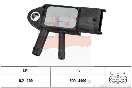 Датчик тиску відпрацьованих газів Nissan Qashqai / Renault Koleos 2.0 dCi 07- Facet 1.993.291 (фото 1)