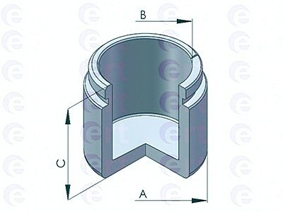 Поршень, корпус скобы тормоза ERT 151088-C (фото 1)