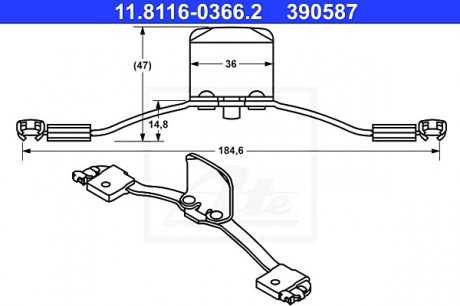Пружина, тормозной суппорт ATE 11811603662
