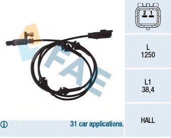 Датчик, частота вращения колеса FAE 78089