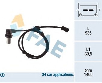 Датчик, частота вращения колеса FAE 78071