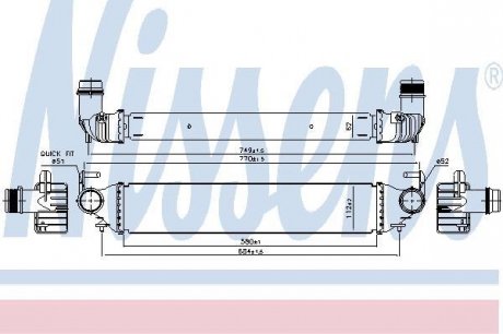 Радиатор охлаждения воздуха NISSENS Nissens A/S 96166