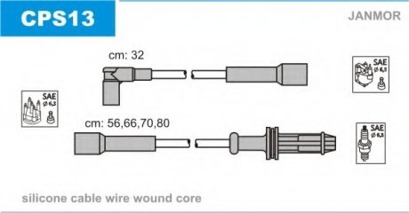 Комплект проводов зажигания JANMOR CPS13 (фото 1)