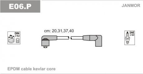 Комплект проводов зажигания JANMOR E06.P