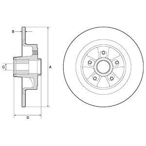 Гальмівний диск з підшипником Delphi BG9136RSC