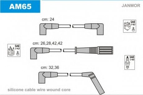Комплект проводов зажигания JANMOR AM65
