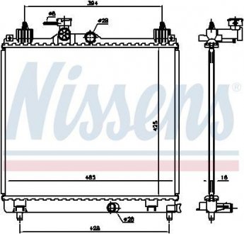 Радіатор SUZUKI IGNIS III (MF) (16-) 1.2 NISSENS Nissens A/S 606550