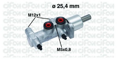 Головний гальмівний циліндр Movano A 99-/Trafic II 03- (D=25,4 мм)(D1=25,4mm, +ESP)(TRW) CIFAM 202-766