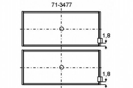 Шатунный подшипник GLYCO 71-3477/8 STD