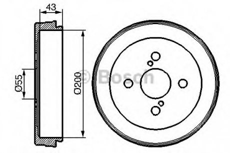 Тормозной барабан BOSCH 0 986 477 138