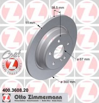 Тормозной диск ZIMMERMANN 400.3608.20 (фото 1)