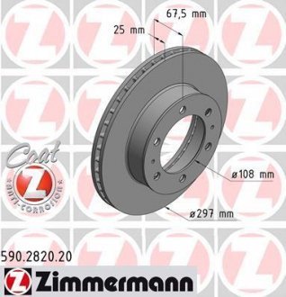 Тормозной диск ZIMMERMANN 590.2820.20 (фото 1)
