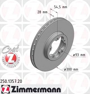 Тормозной диск ZIMMERMANN 250.1357.20