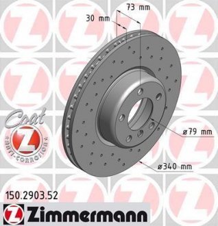 Тормозной диск ZIMMERMANN 150.2903.52 (фото 1)