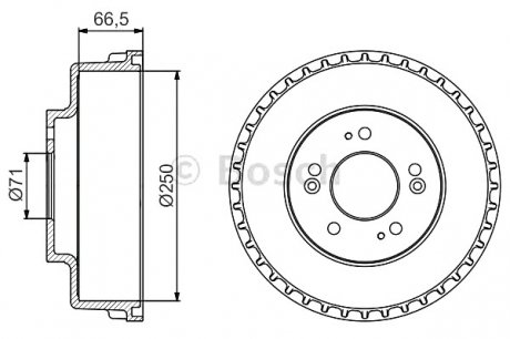 Тормозной барабан BOSCH 0 986 477 228