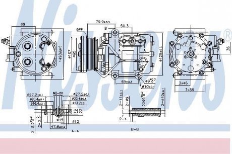 Компрессор, кондиционер NISSENS Nissens A/S 89240