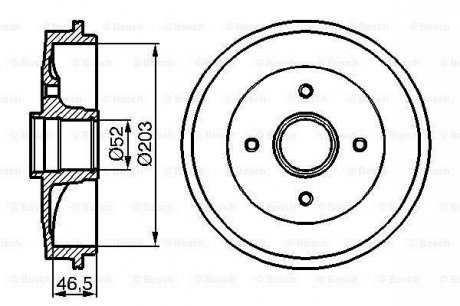 Тормозной барабан BOSCH 0 986 477 124