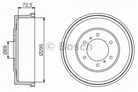 Тормозной барабан BOSCH 0 986 477 215