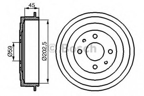 Тормозной барабан BOSCH 0 986 477 109 (фото 1)