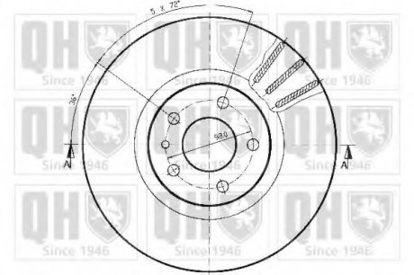 Тормозной диск HAZELL QUINTON BDC3503 (фото 1)