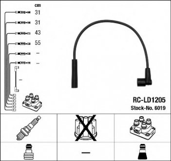 Комплект проводов зажигания NGK NGK Spark Plug 6019