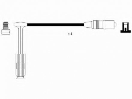 Комплект проводов зажигания NGK Spark Plug 0755 (фото 1)