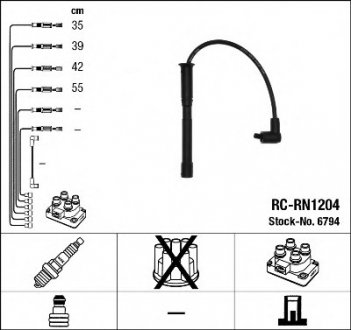 Комплект проводов зажигания NGK Spark Plug 6794 (фото 1)