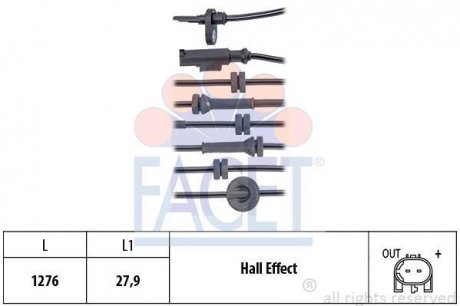 Датчик скорости (ABS) Facet 21.0141