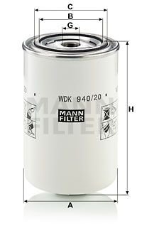 Фільтр палива MANN-FILTER WDK 940/20