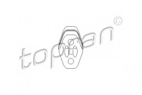 Кронштейн, глушитель TOPRAN 103 026 (фото 1)