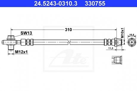Тормозной шланг ATE 24.5243-0310.3